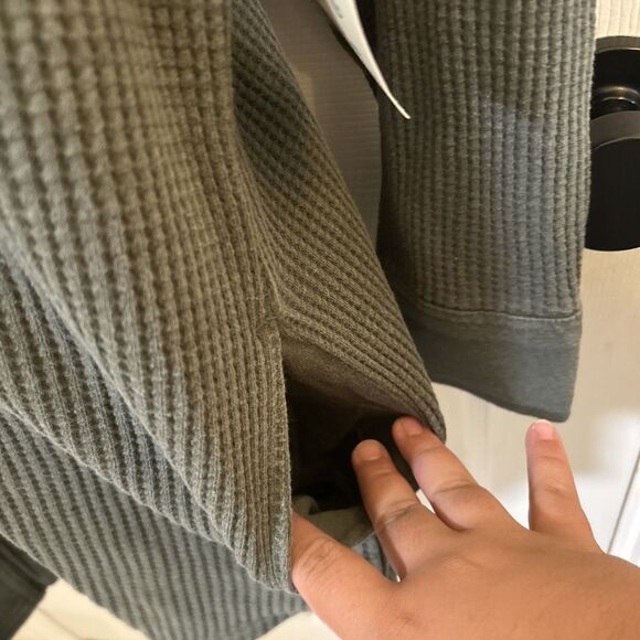 Terra & Sky Women's Plus Size Button Down Waffle Knit Shacket Size 0X 14W NWT - Picture 15 of 16